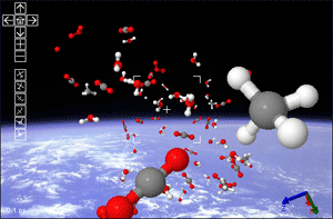 molecular interactions that happens in space