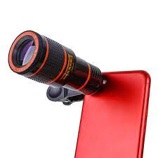 telephoto lens attached to a camera