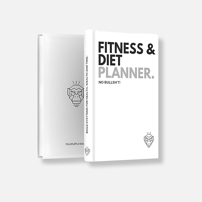 Fitness & Diet Planner, Workout Diet Meal Planner, Gym Log Book, Food Journal, Habit Tracker, Daily Record Fitness Journal for Men & Women, Workout Journal, Undated Dairy Planner